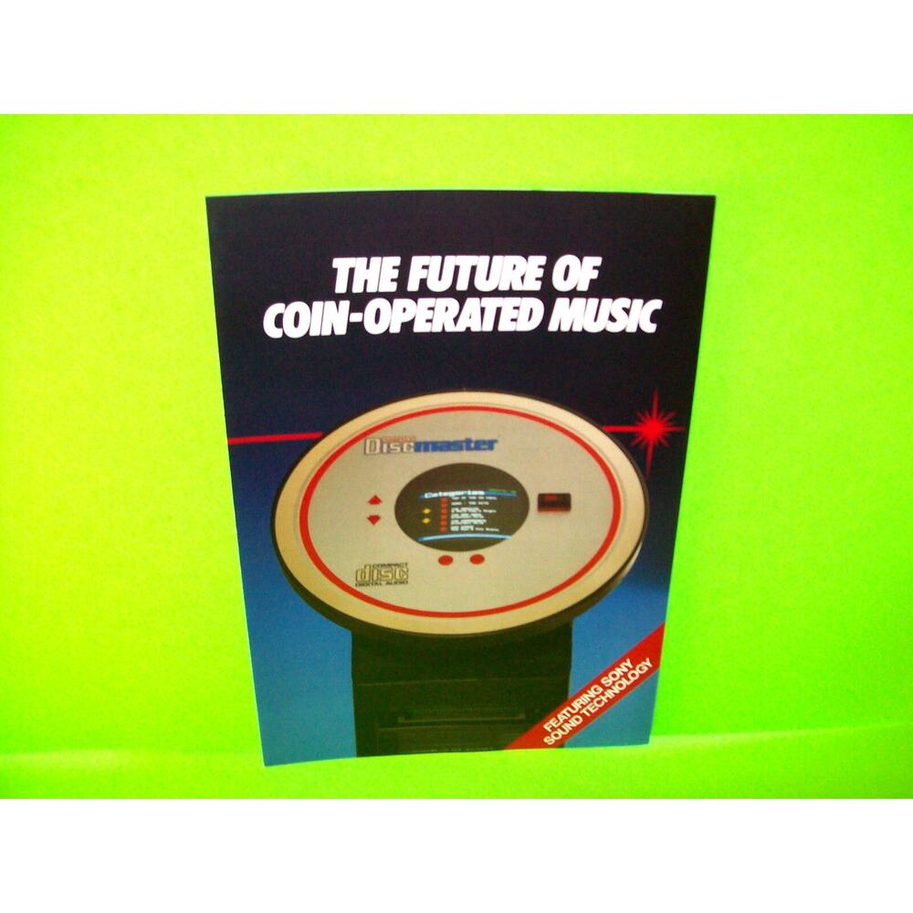 DISCMASTER SONY CD Jukebox Phonograph Original NOS Sales Flyer Vintage Promo Art